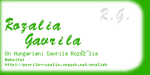 rozalia gavrila business card